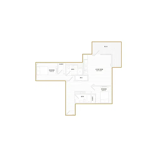 Floor plan 2 Bedrooms