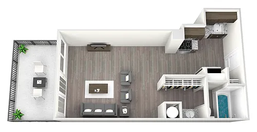 Floor plan Eff1Bath