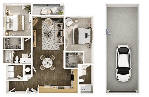 Floor plan B2.1 ADA Apartment