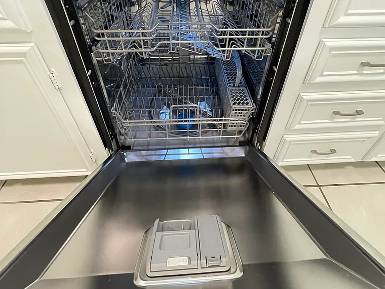 Interior of new dishwasher