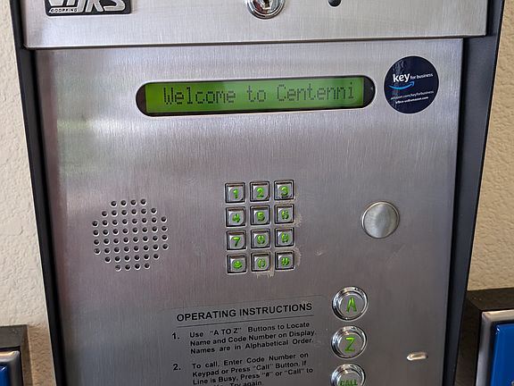 Secure entry requires security code.