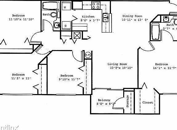 3 Bedroom Floorplan