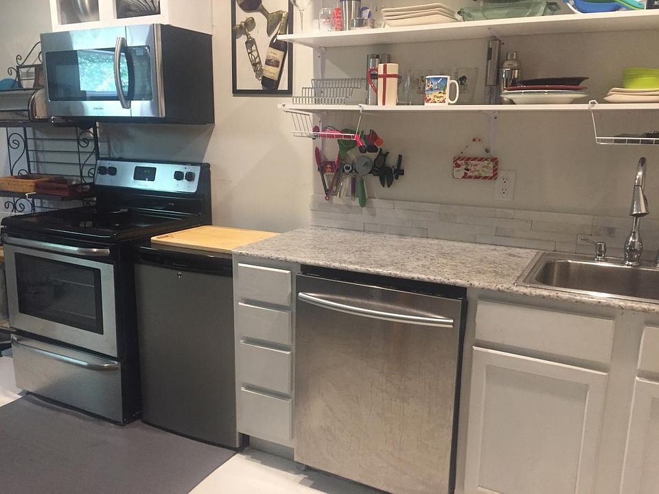 Kitchen with stainless steel and granite