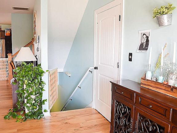 Stairs leading to ground flr