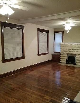 Hardwood floors in living and dining rooms