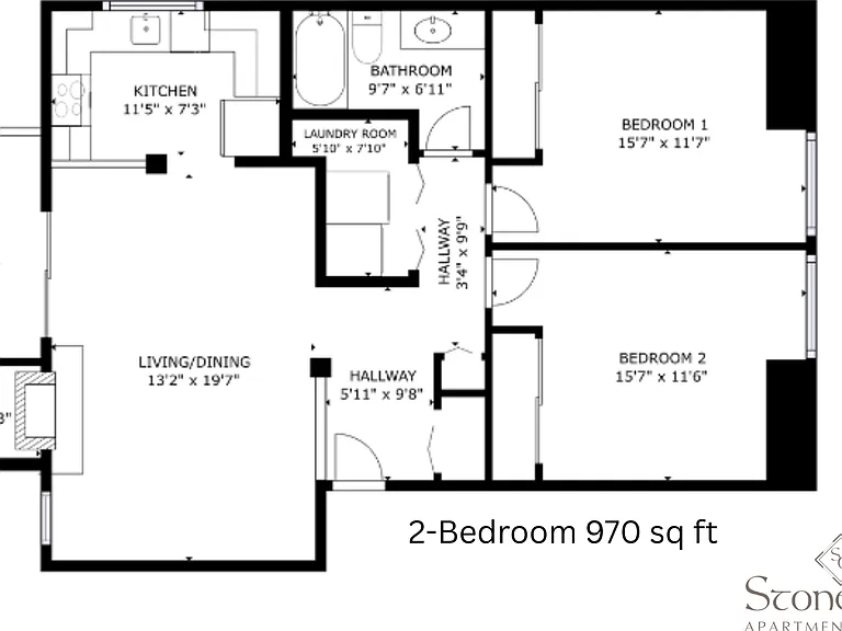 2x1 l 970 sq ft l Stonegate 2x1 l 970 sq ft l Stonegate