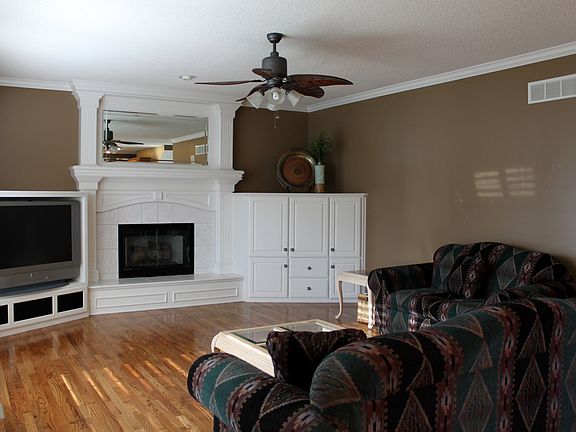 Family Room with beautiful FP and built ins