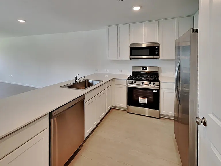 Modern kitchen with sleek whit