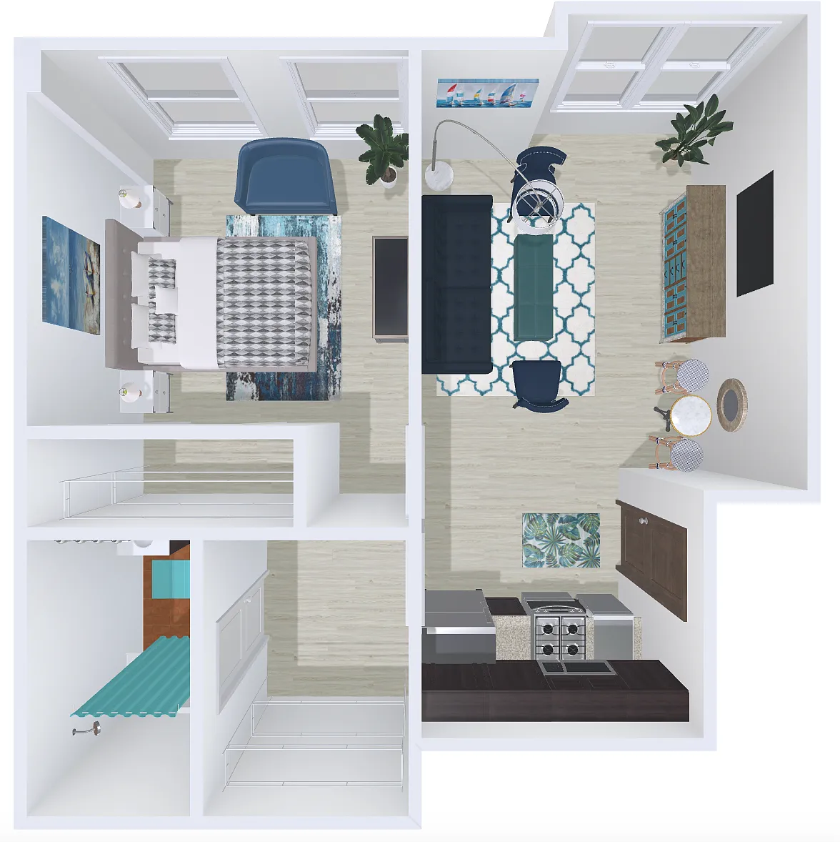 Floor plan 1bd/1b 2