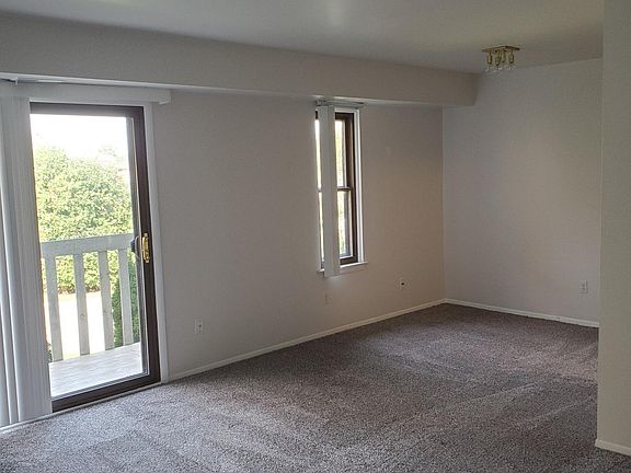 living room open to dining area