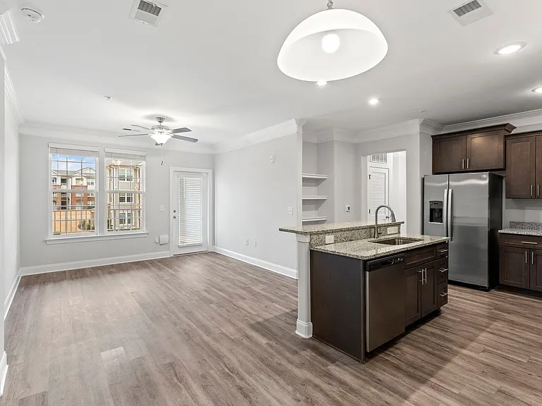 Modern ktichen and spacious living area