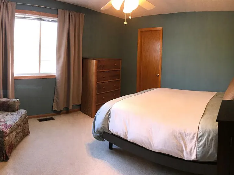 Master bedroom with walk-in closet