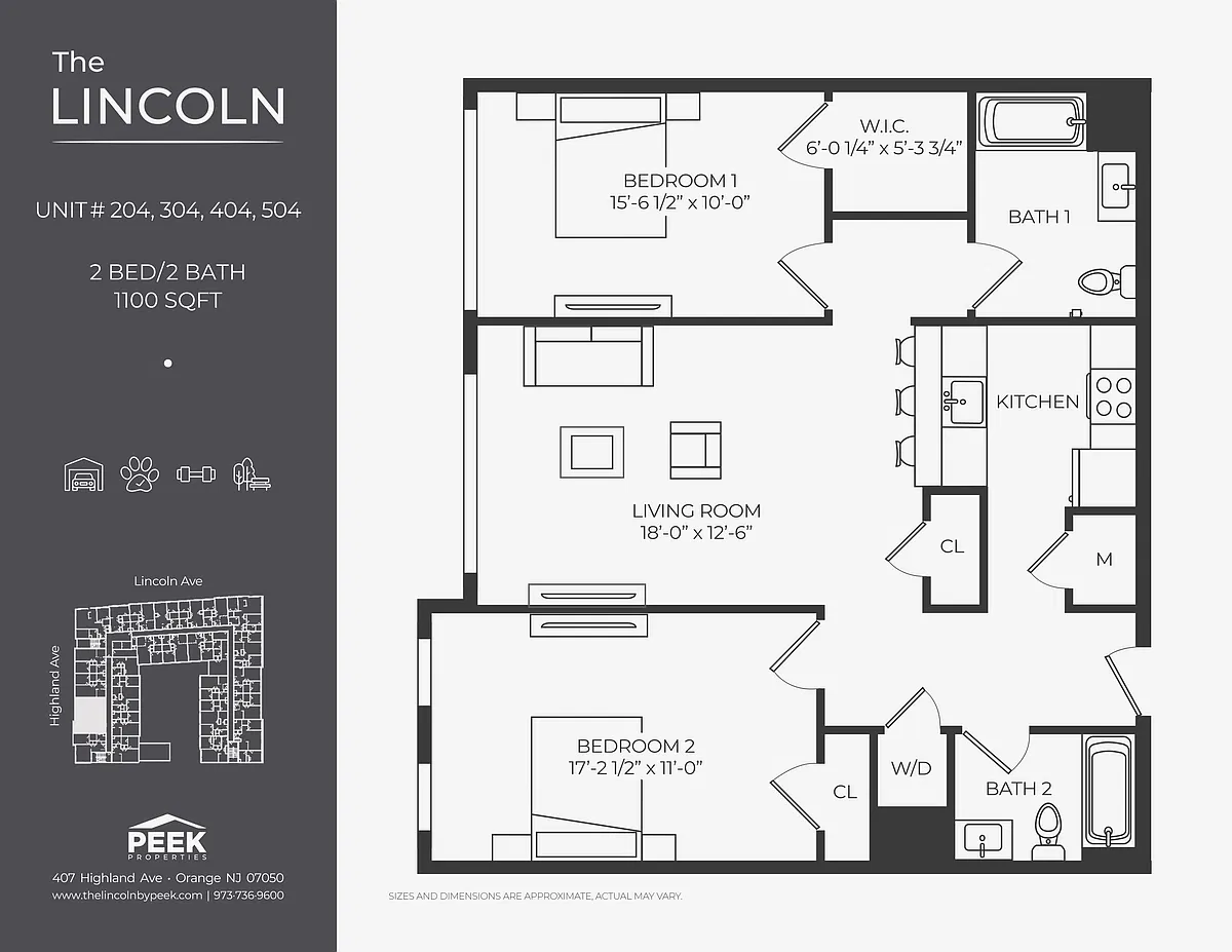 Floor plan Two-Bedroom