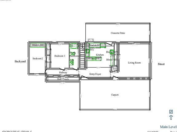Layout- main floor - measurements are not accurate.