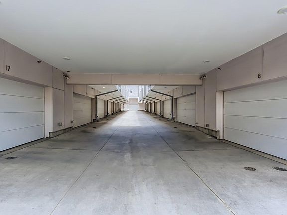 Parking courtyard- garage entrance up and to the left