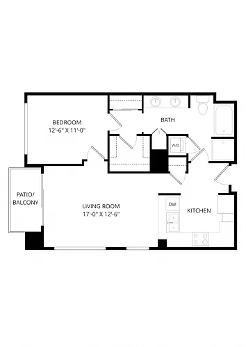 Floor plan B12 1X1