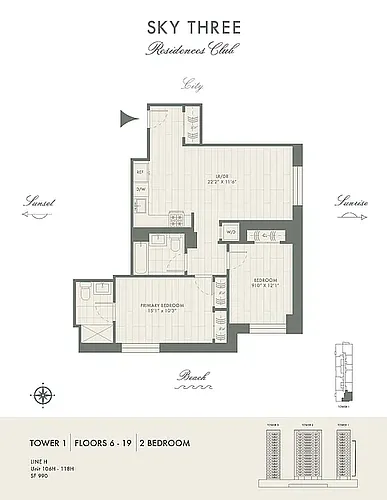 Floor plan Tower 1 H-Line