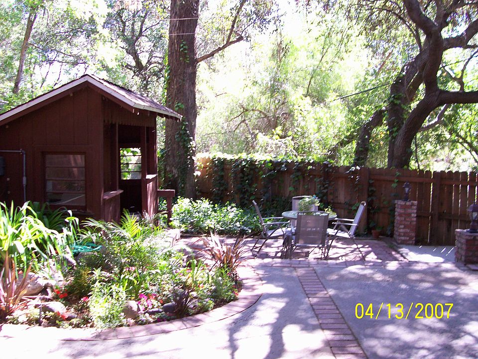 Private garden with cabana