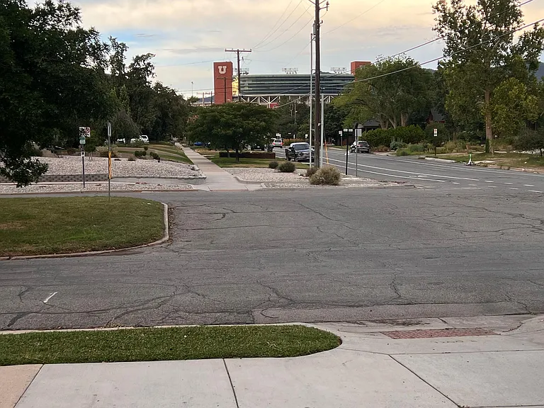 View from the front lawn. Enjoy the proximity to the U with all of it's games and social advantages!