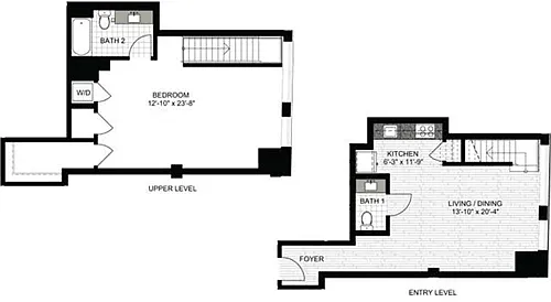 Floor plan 1 Bedroom II