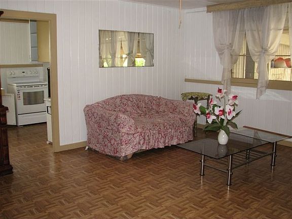 living room looking into kitchen