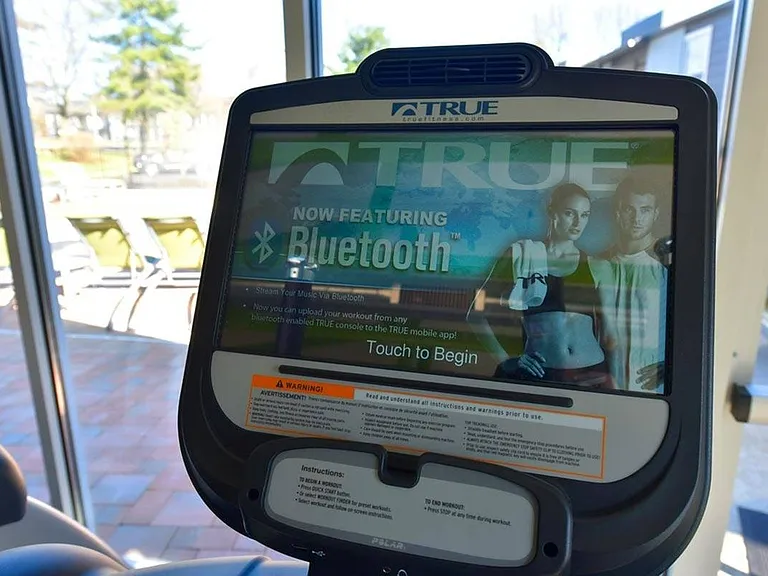 Closeup of Fitness Center Machine featuring Bluetooth Capabilities