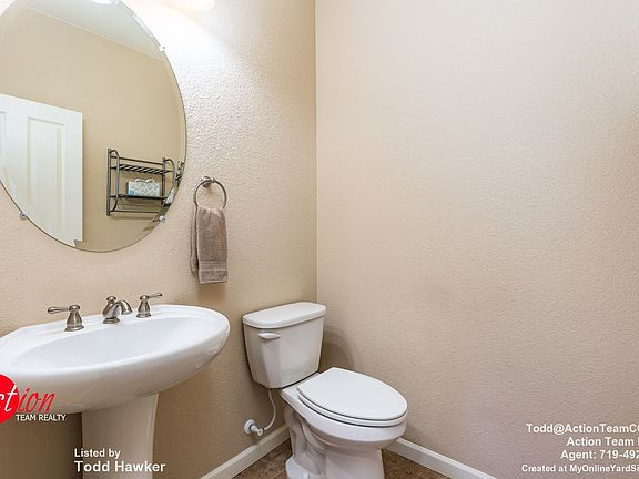 Powder room with tile floor
