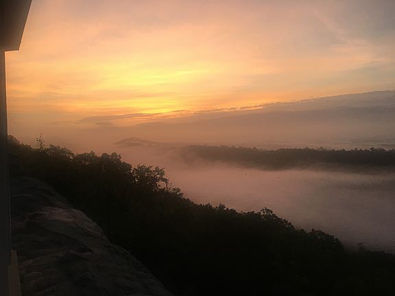 Foggy view from kitchen deck