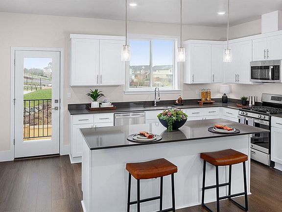 Kitchen with Island at Provence, Townes at Vineyard