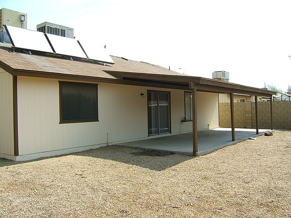 looking at back of home/covered patio