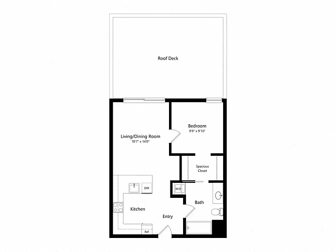 Floor plan 1BR-C