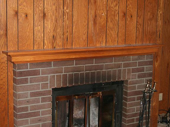 Living room fireplace