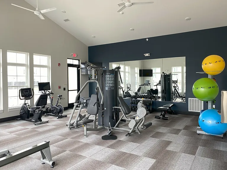 Mirrored walls, full-body equipment, and plenty of space to move freely. No membership required.