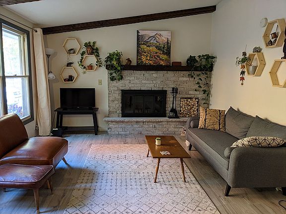 Woodburning fireplace