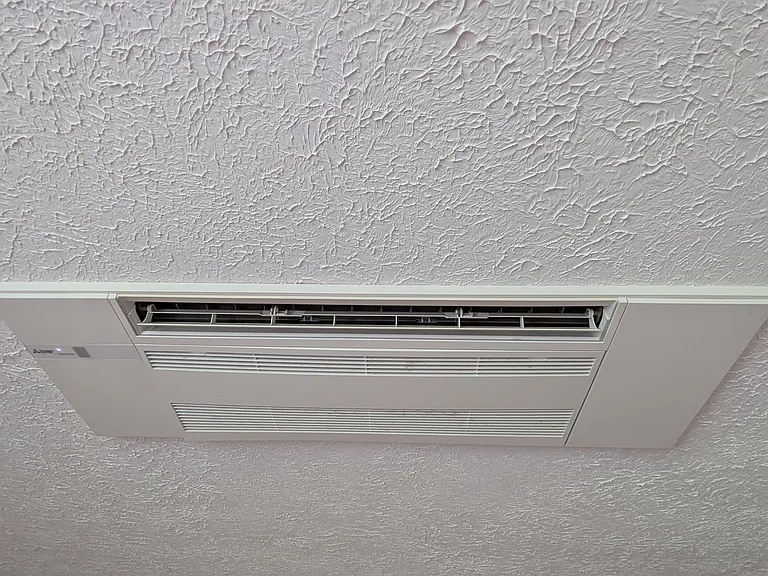 1 of 4 mini-split heads for heating, cooling, dehumidifying.