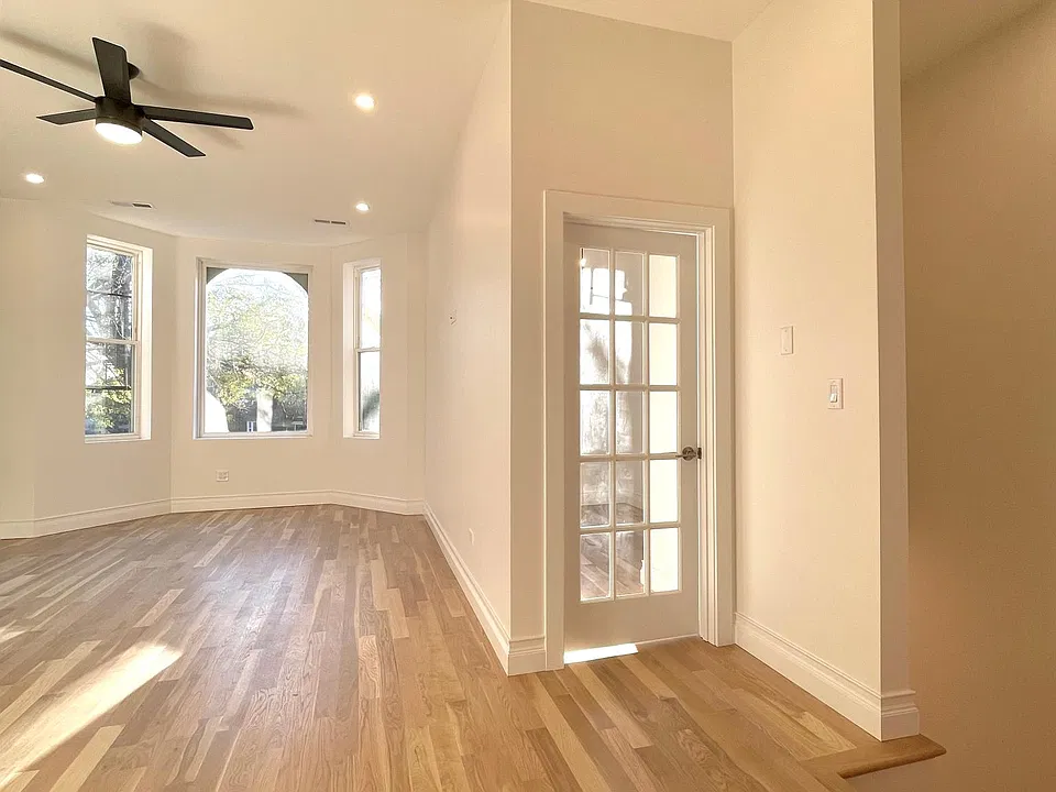 Living room and front office