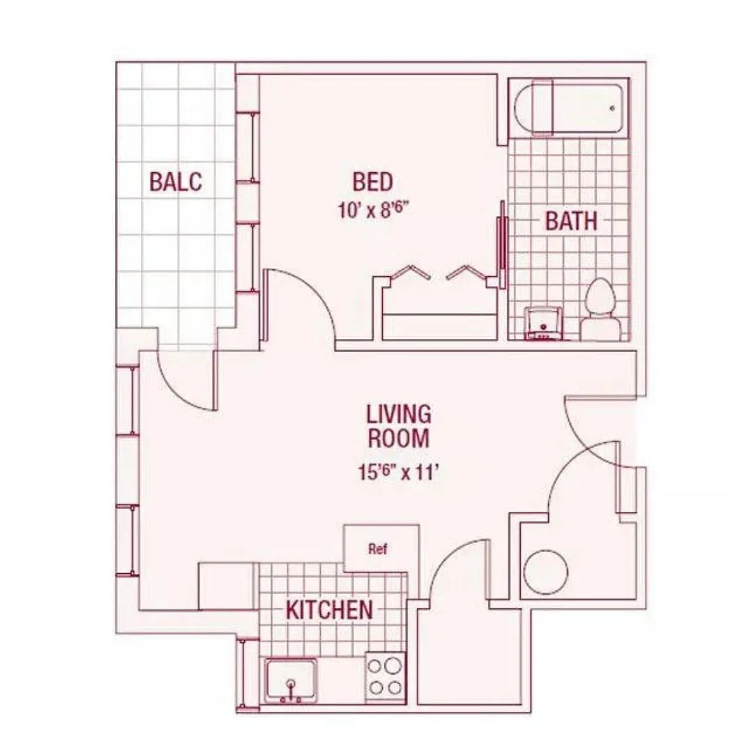 Floor plan 1BR