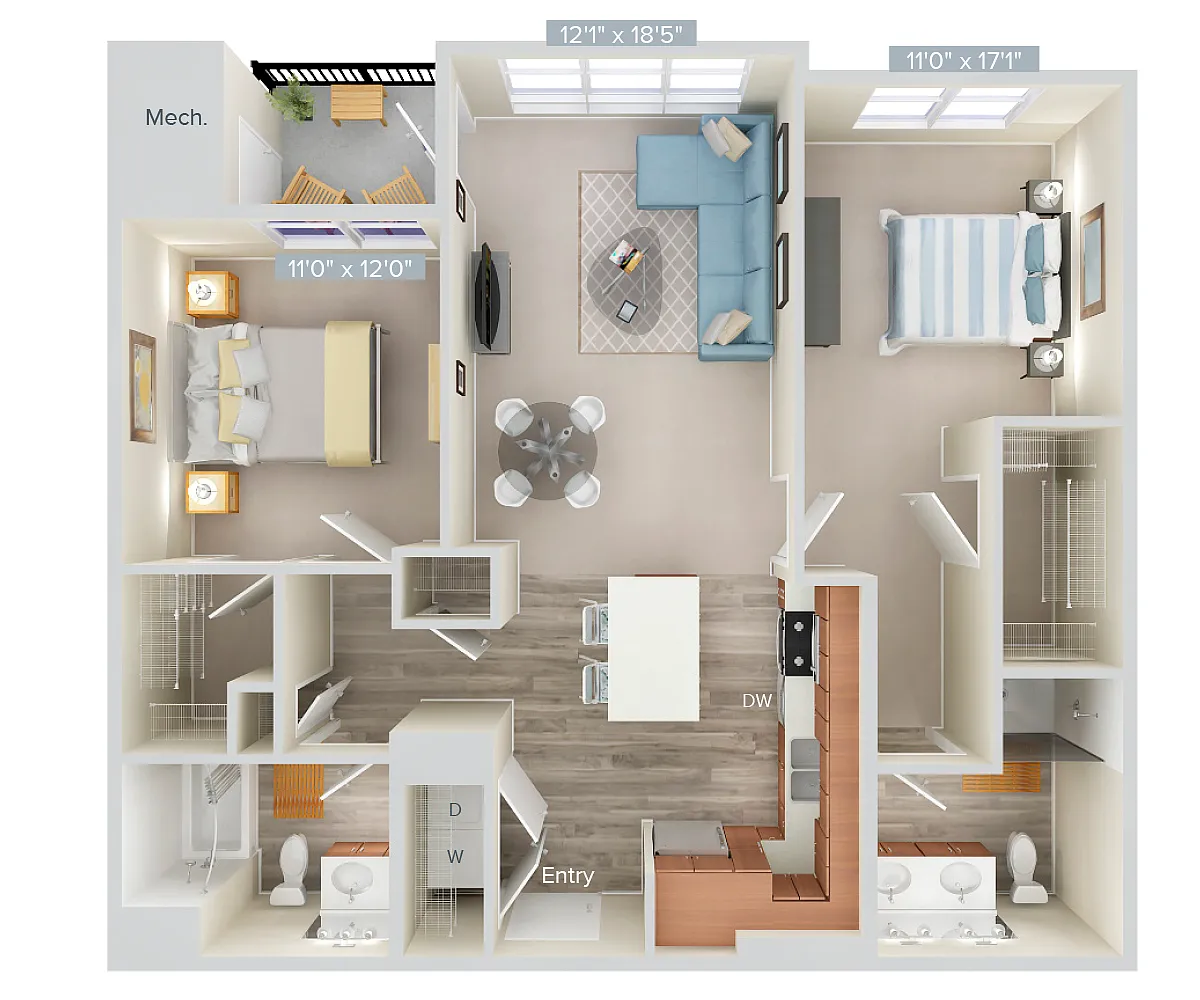 Floor plan B1-1104-Bal-Alt