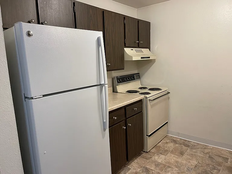 Kitchen with electric range
