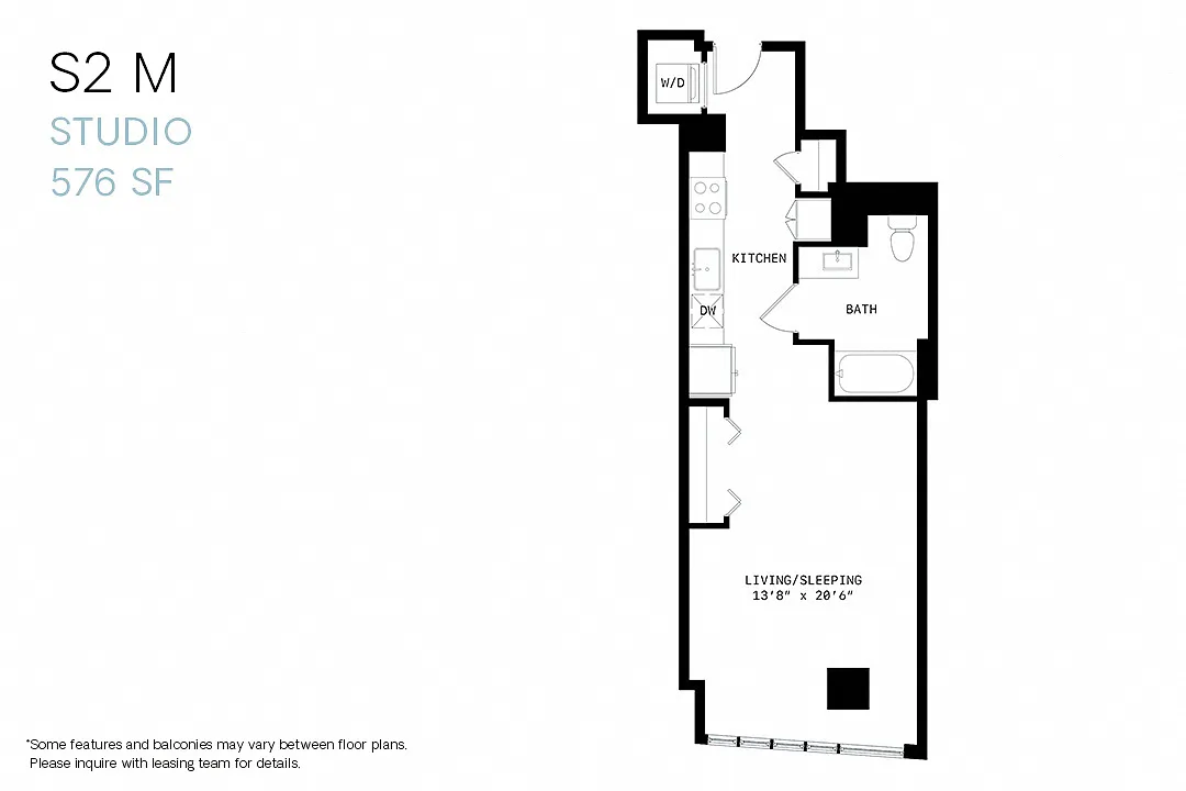 Floor plan Studio S2m