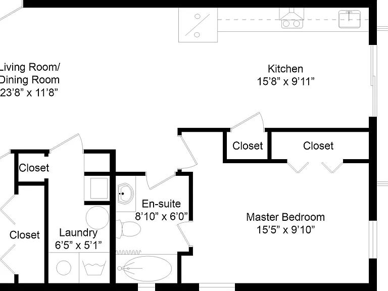 Floorplan for Apt. 104