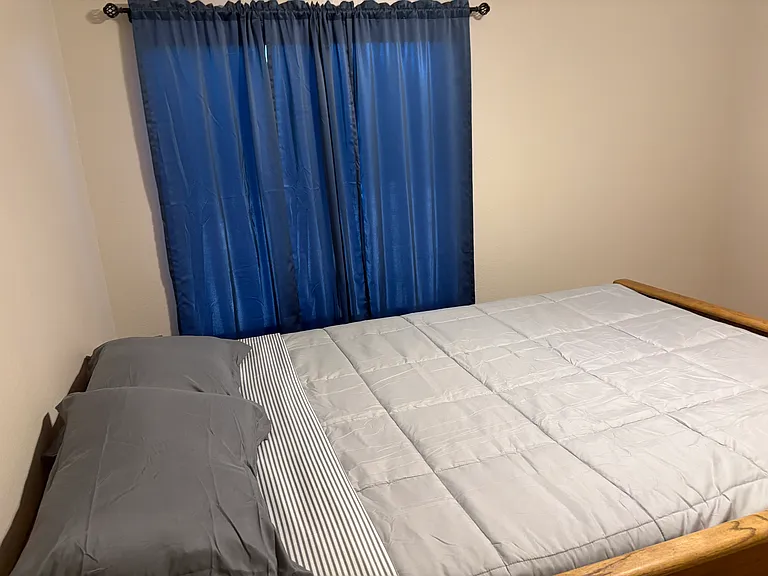 Bedroom 9. new linens, memory foam queen mattress, TV mount, new LVP flooring, Fresh paint (Jack and Jill bathroom) shared with 1 other room.