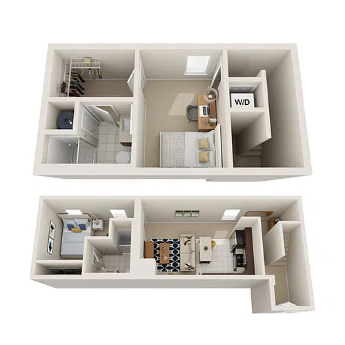 Floor plan 2BR/2BA - Townhome