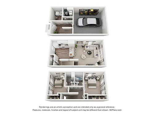 Floor plan B2 Stansbury - 2 Bedroom, 2.5 Bathroom
