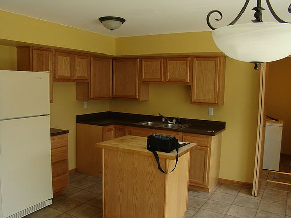 One side of large eat in kitchen