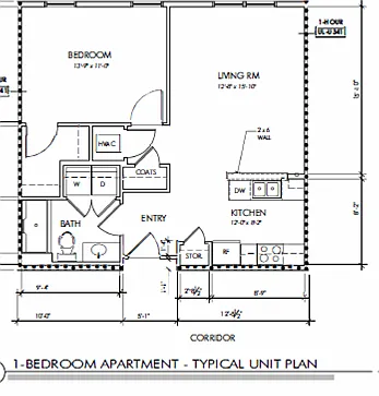 Floor plan 1 Bedroom