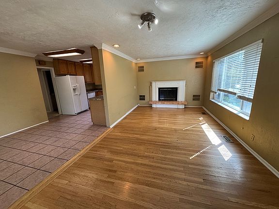 Living room and dining room