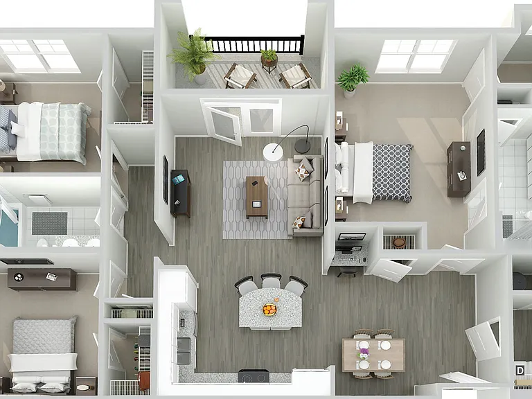 C2B floor plan The Peak at Nichols Plaza