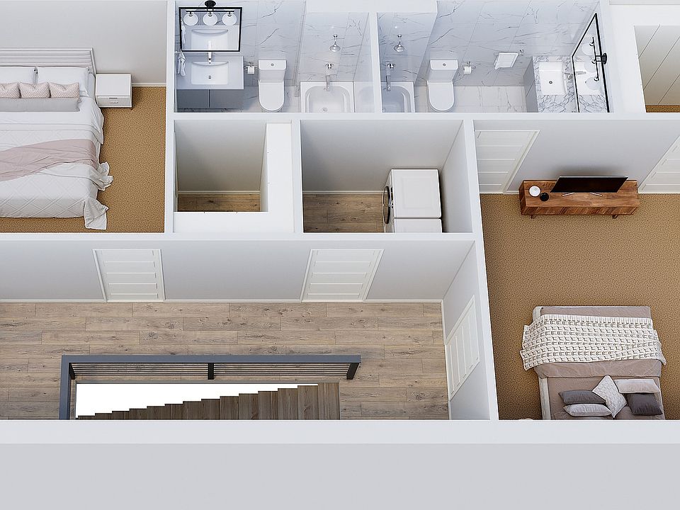 The Summit at Harvey Townhomes - 2 Bedrooms - Floor Plan B - Second Floor