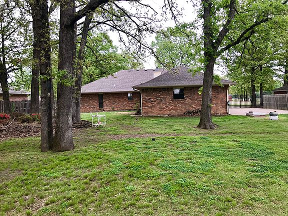 Large fenced backyard.